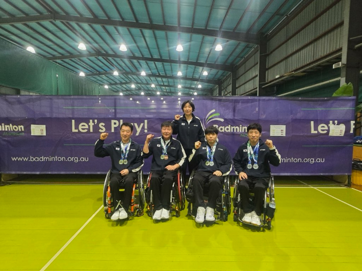 울산 중구 소속 장애인배드민턴팀이 2025년 호주 장애인배드민턴 국제대회에서 금메달 3개, 은메달 2개, 동메달 1개를 획득했다. 중구청 제공