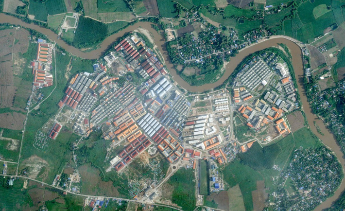 미얀마 동남부 카인주 미야와디 지역의 태국과 국경 지대에 위치한 범죄단지 'KK파크'의 모습. 연합뉴스