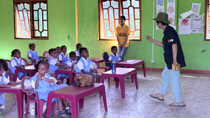 동티모르 아이들이 교회 행사에 참여하고 있다. 손현성 선교사 제공