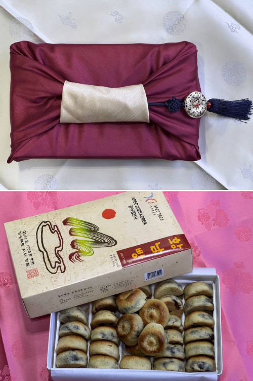 APEC 회원국 대표단에게선물한 황남빵 대통령실 제공