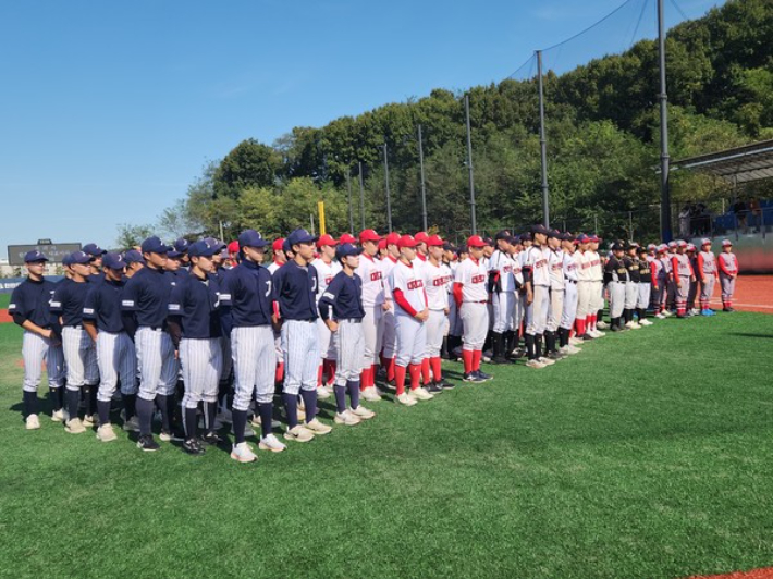 지난해 열린 '제36회 한화기차지 초중고 야구대회'의 폐막식 장면. 한화 이글스 제공 