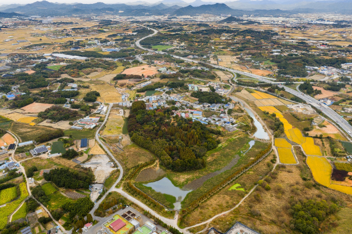 익산시 왕궁면 왕궁 자연환경복원사업 대상 지역. 익산시 제공