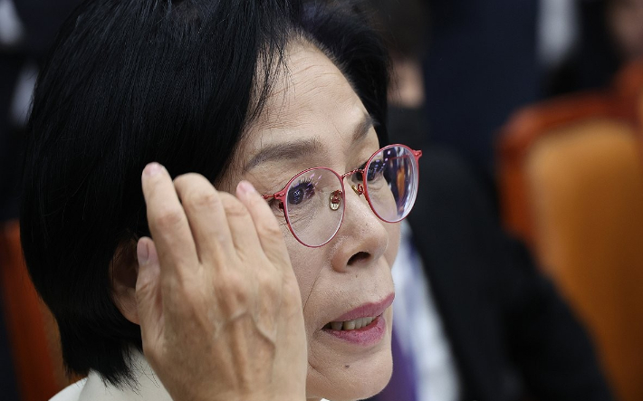 서울 여의도 국회 과학기술정보방송통신위원회에서 열린 과학기술정보통신부 등에 대한 종합감사에 최민희 위원장이 참석해 있다. 연합뉴스