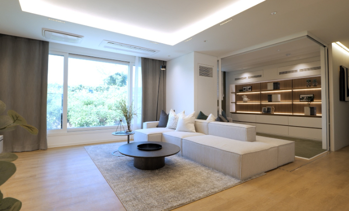 PC목업(Mock-Up) 주택 세대 내부. GS건설 제공