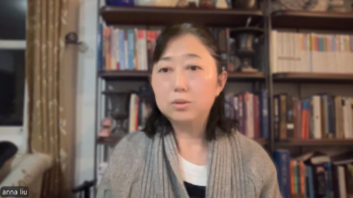 중국 최대 가정교회인 시온교회 김명일 목사의 아내 류춘려 사모가 CBS와 줌을 통해 인터뷰를 하며 시온교회 지도자들의 무더기 체포와 관련해 의견을 밝히고 있다. 줌 인터뷰 캡쳐 화면.