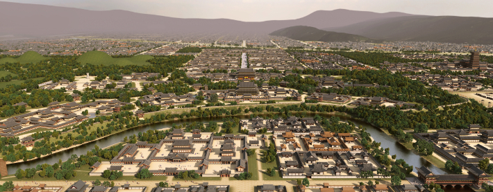 과거 신라 수도 서라벌을 재현한 신라왕경도. 경주시 제공