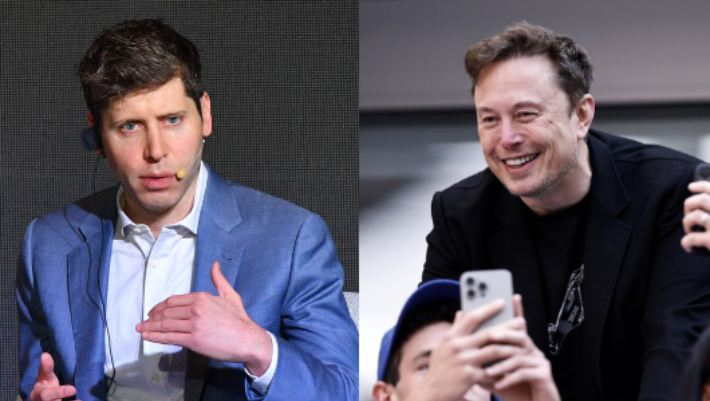 샘 올트먼 오픈AI CEO와 일론 머스크 테슬라 CEO. 류영주 기자, 연합뉴스