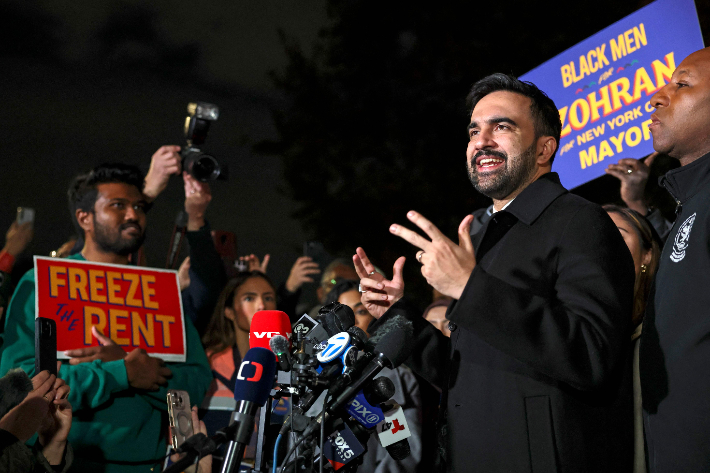 뉴욕시장 선거에 출마한 민주당 맘다니 후보. 연합뉴스