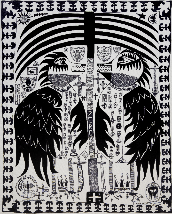 하정우, '무제(Untitled)', 캔버스에 혼합재료', 162.2x130.3㎝(2024). 학고재 제공