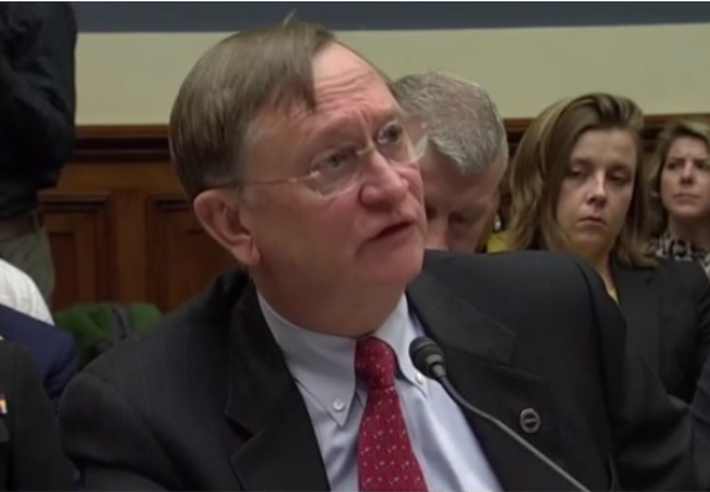 발언하는 로버트 P. 캐들렉 미국 국방부(전쟁부) 핵억제·생화학 방어 담당 차관보 지명자. 연합뉴스TV 캡처