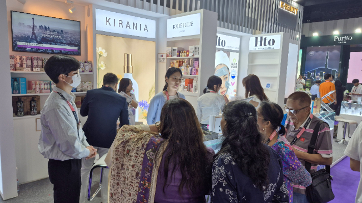 한국 공동관 전시 부스 운영 모습. 마이페어 제공