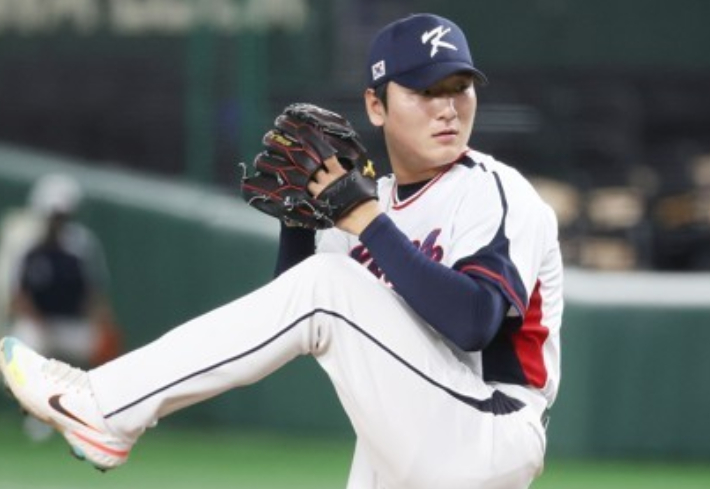한국 야구 대표팀 우완 곽빈. 연합뉴스 