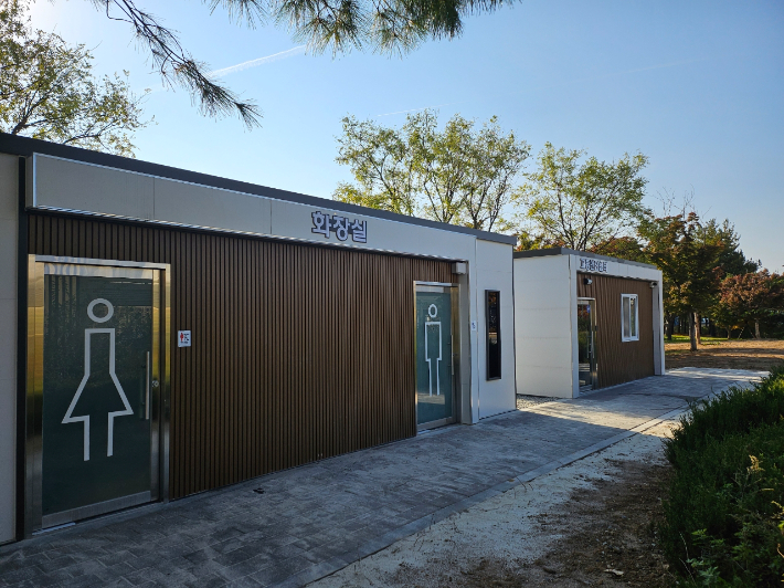 전주시가 호남제일문 인근에 마련한 운수종사자 쉼터. 전주시 제공