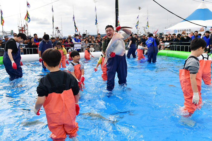 지난해 열린 죽변항 수산물축제. 울진군 제공