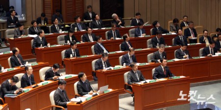 7일 서울 여의도 국회에서 예산결산특별위원회 종합정책질의가 열리고 있다.