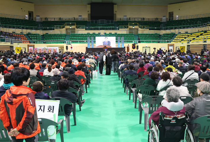 경주실내체육관에서 열린 제46회 흰 지팡이의 날 기념 2025 경북시각장애인 복지증진대회. 경주시 제공