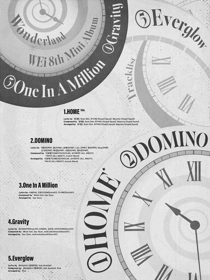 '원더랜드'에는 총 5곡이 수록됐다. 위엔터테인먼트 제공