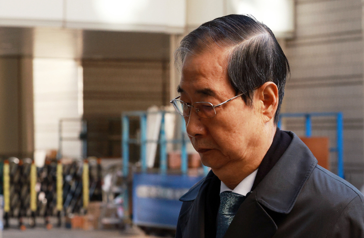 내란 우두머리 방조 혐의를 받는 한덕수 전 국무총리. 연합뉴스