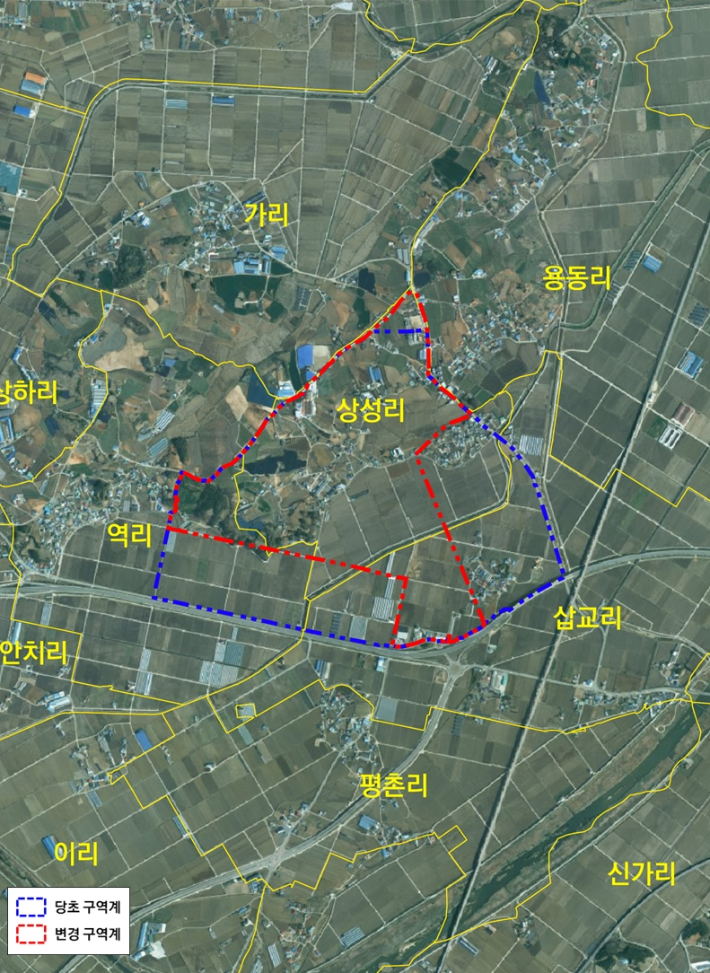 예산군 토지거래허가구역 조정 내용. 충남도 제공