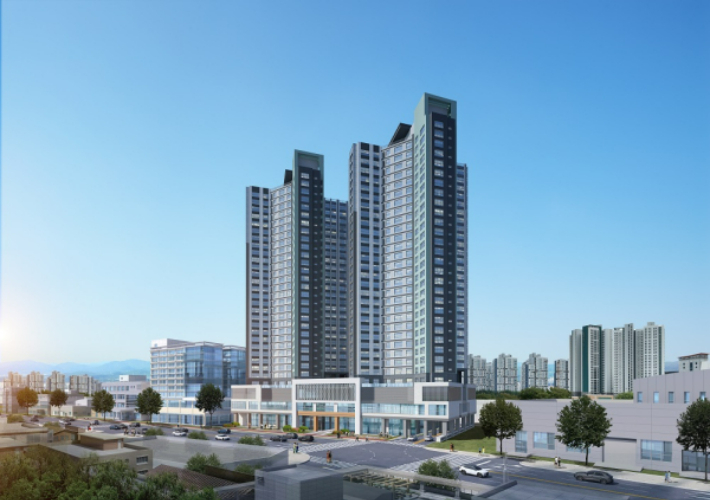 주상복합 투시도. 순천 주상복합아파트 입주준비관리단 제공