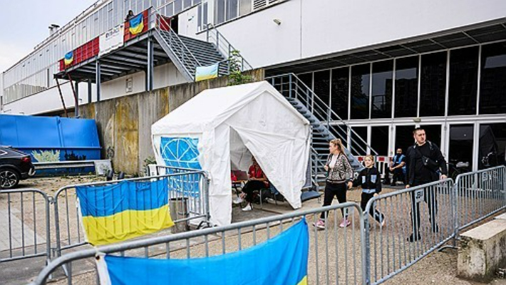 네덜란드 위트레흐트에 있는 우크라이나 난민 수용 시설. 연합뉴스