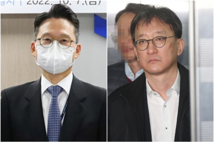 왼쪽부터 김선규, 송창진 전 공수처 부장검사. 연합뉴스