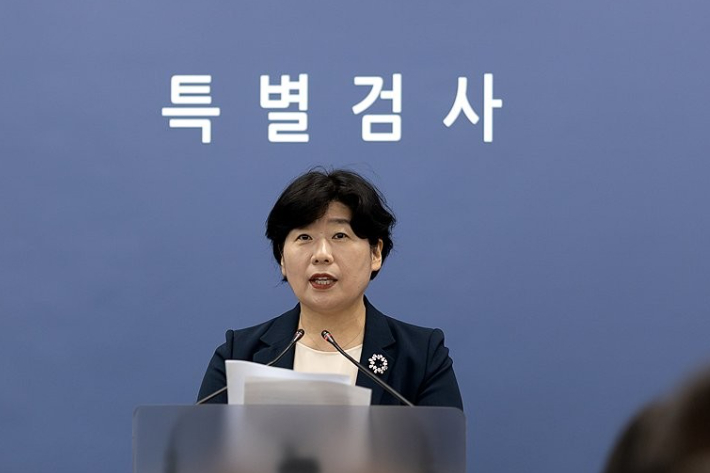 브리핑하는 박지영 내란특검보. 연합뉴스