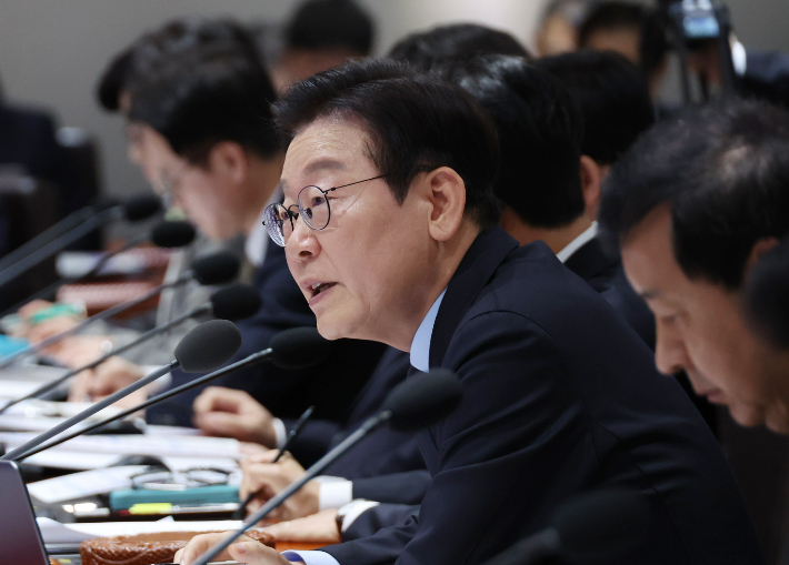 국무회의 발언하는 이재명 대통령. 연합뉴스