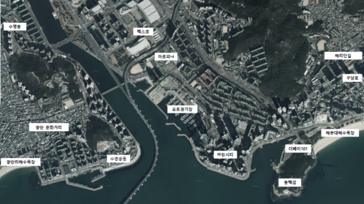 해상관광택시 운항 구역. 부산시 제공