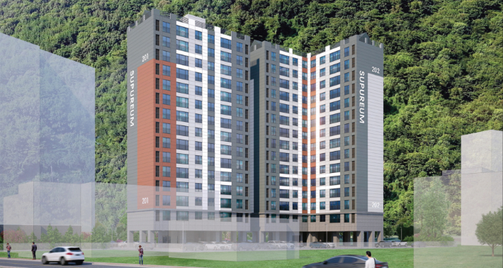 무주군 무주읍 '수푸름 2차 특별공급 임대 주택' 조감도. 무주군 제공