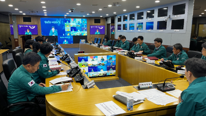 겨울철 자연재난 사전 대비 도-시·군 점검회의. 충남도 제공