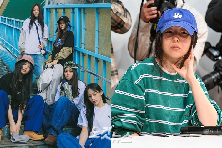 그룹 뉴진스(왼쪽)와 민희진 전 어도어 대표. 어도어 제공·박종민 기자