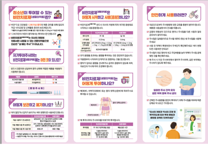 비만치료제 리플렛. 자료사진