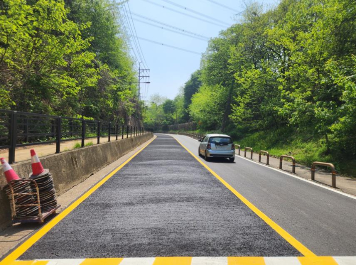 결빙 방지 포장 도로. 고양시 제공