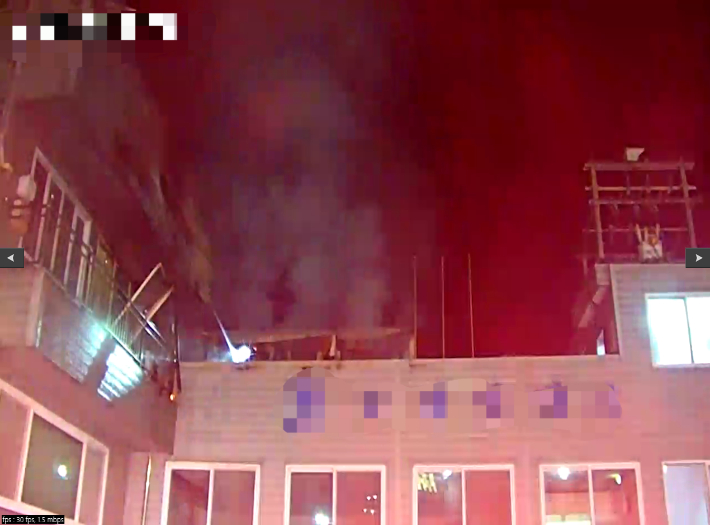 경주 자동차 부품 제조공장 기숙사 화재 현장. 경북소방본부 제공