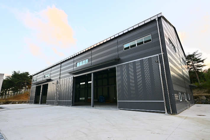 오는 12월 준공을 앞둔 폐기물 전문 선별시설. 속초시 제공