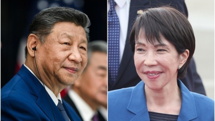 시진핑 중국 국가주석(왼쪽)과 다카이치 사나에 일본 총리. 연합뉴스