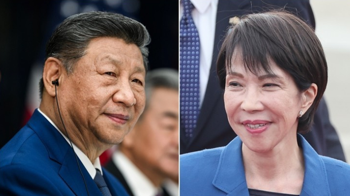 시진핑 중국 국가주석(왼쪽)과 다카이치 사나에 일본 총리. 연합뉴스