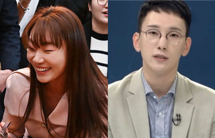 국민의힘 김예지 의원(왼쪽)과 박민영 국민의힘 미디어대변인. 박종민 기자·박민영 대변인 SNS 캡처 