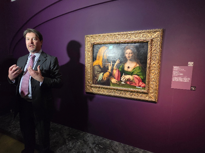 마이클브라운 샌디에이고미술관 큐레이터가 4일 서울 종로구 세종문화회관에서 열린 샌디에이고 미술관 특별전 프리뷰에서 전시 소개를 하고 있다. 곽인숙 기자