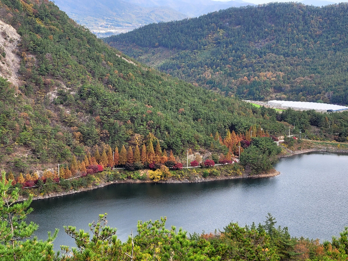 오봉산 해평호수. 보성군 제공