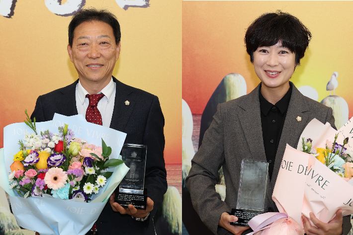 김영헌 의원, 김하영 의원(왼쪽부터). 포항시의회 제공