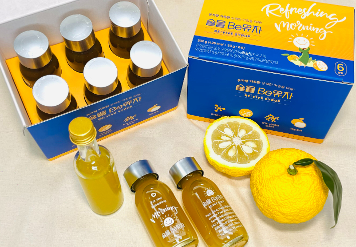 전라남도 농업기술원이 개발한 유자 하이볼 시럽 제품. 전라남도 농업기술원 제공