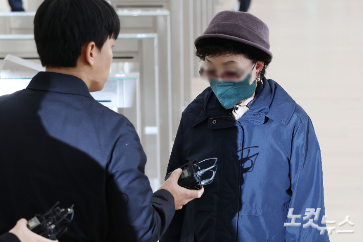양평 공흥지구 개발 특혜 의혹과 관련해 김건희 씨의 모친 최은순 씨. 류영주 기자