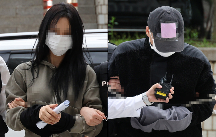 축구선수 손흥민의 아이를 임신했다고 주장하며 돈을 뜯어내려 한 여성 양모씨와 그의 연인 용모씨. 연합뉴스