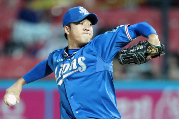 삼성에서 롯데로 이적한 우완 최충연. 삼성 