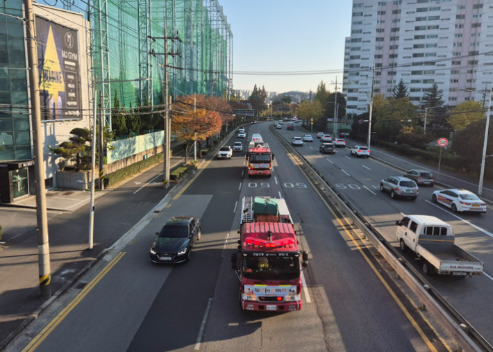 소방차 퍼레이드. 순천소방서 제공
