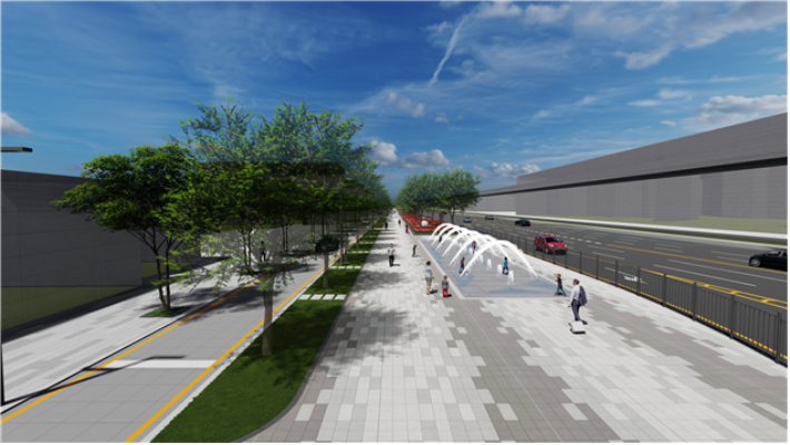 사상광장로 그린카펫 조성사업 조감도. 부산시 제공