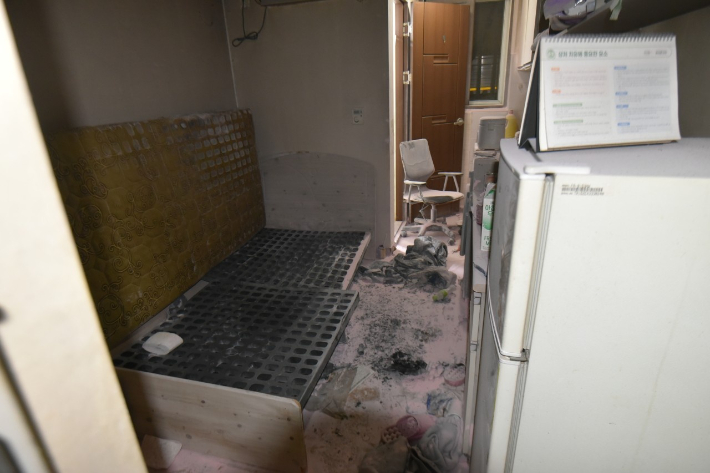 다세대 주택 화재 모습. 대전소방본부 제공