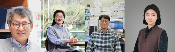 왼쪽부터 KIOST 심원준 자문위원, 홍상희 책임연구원, 한기명 책임기술원, 장미 선임연구원. KIOST 제공